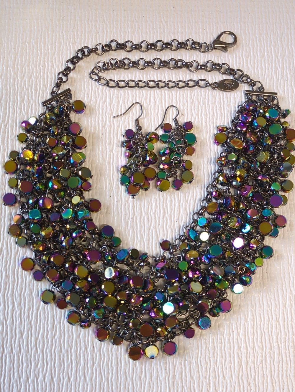 ☀️ Paparazzi Zi Retired 2021 Vivacious Necklace and Earrings - Oil Spill